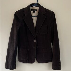 Club Monaco Dark Brown Corduroy Blazer Jacket size 2